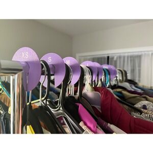 8 set Purple Closet Rod Size Dividers XXS-XXXL Boutique Clothing Rack Organizers